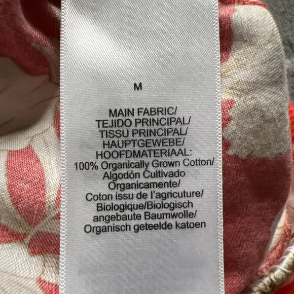 BedHead Pajama Shorts Women's Medium Red White Floral Print Sleep Lounge Organic - Picture 6 of 8